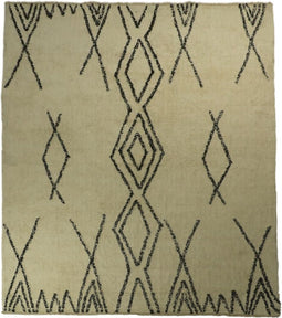 HSM Collection-Vloerkleed Dubbel Ruit -200x300-Zwart/Wit-Katoen