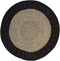 HSM Collection Vloerkleed Mailbu - ø120 cm - raffia/zeegras - naturel/zwart
