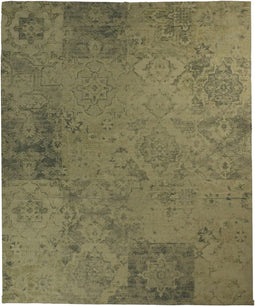 HSM Collection-Vloerkleed Patchwork -120x180-Groen/Geel-Polyester