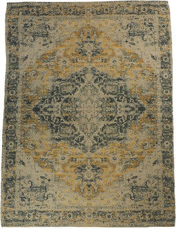 HSM Collection-Vloerkleed Vintage klassiek -160x230-Geel/Grijs-Polyester