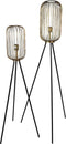 HSM Collection - Vloerlamp - ø30x120 cm - Goud/zwart - Metaal