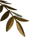 HSM Collection-Vloerlamp Palmtree-60x75x150-Goud-Metaal