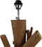 HSM Collection-Vloerlamp Teak Root-40x40x130-Bruin/Zwart-Teak