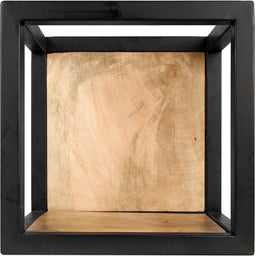 HSM Collection Wandbox Levels - 25x25 cm - mangohout/ijzer