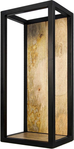 HSM Collection Wandbox Levels - 25x55 cm - mangohout/ijzer