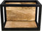 HSM Collection-Wandbox Levels -35x18x25-Naturel/Zwart-Mango/Metaal