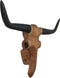 HSM Collection wanddecoratie Buffelkop - naturel/zwart - teak