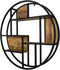 HSM Collection -Wanddecoratierek - ø100 cm - mangohout/metaal