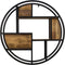 HSM Collection -Wanddecoratierek - ø100 cm - mangohout/metaal