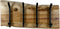 HSM Collection-WandKapstok 4 Haken Soho-60x10x25-Naturel/Zwart-Acacia/Metaal