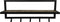HSM Collection-Wandkapstok 5 Haken Met Plank-66x17x28-Naturel/Zwart-Acacia/Metaal