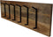HSM Collection-Wandkapstok 6 Haken-90x11x30-Naturel/Zwart-Mango/Metaal
