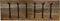 HSM Collection-Wandkapstok 6 Haken-90x11x30-Naturel/Zwart-Mango/Metaal