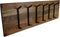 HSM Collection-Wandkapstok 6 Haken-90x11x30-Naturel/Zwart-Mango/Metaal