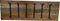 HSM Collection-Wandkapstok 6 Haken-90x11x30-Naturel/Zwart-Mango/Metaal