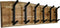 HSM Collection-Wandkapstok 6 Haken-100x10x25-Naturel/Zwart-Acacia/Metaal