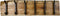 HSM Collection-Wandkapstok 6 Haken-100x10x25-Naturel/Zwart-Acacia/Metaal