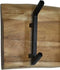 HSM Collection-Wandkapstok 6 Haken-100x10x25-Naturel/Zwart-Acacia/Metaal