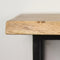 HSM Collection-Wandkapstok Met Plank 6 Haken-90x30x30-Naturel/Zwart-Acacia/Metaal