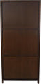 HSM Collection-Wandkast Met 5 Vakken L-100x42x215-Bruin-Teak Fineer