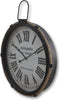 HSM Collection-Wandklok Met Touw-ø47x7-Zwart/Naturel-Metaal/Touw