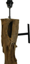 HSM Collection-Wandlamp met Ovale Kap-38x19x90-Bruin/Beige-Teak/Stof