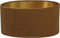 HSM Collection-Wandlamp met Ovale Kap-38x19x90-Bruin/Beige-Teak/Stof