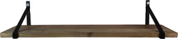 HSM Collection - Wandplank - 100x25x20 - Naturel/zwart- Mangohout/ijzer