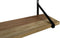 HSM Collection - Wandplank - 100x25x20 - Naturel/zwart- Mangohout/ijzer