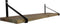 HSM Collection - Wandplank - 100x25x20 - Naturel/zwart- Mangohout/ijzer
