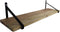 HSM Collection - Wandplank - 100x25x20 - Naturel/zwart- Mangohout/ijzer