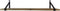 HSM Collection - Wandplank - 100x25x20 - Naturel/zwart- Mangohout/ijzer