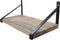 HSM Collection-Wandplank -50x25x20-Naturel/Zwart-Mango/Metaal