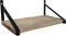 HSM Collection-Wandplank -50x25x20-Naturel/Zwart-Mango/Metaal