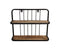 HSM Collection Wandplank - 50x50 cm - mangohout/ijzer