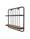 HSM Collection Wandplank - 50x50 cm - mangohout/ijzer