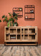 HSM Collection Wandplank - 50x50 cm - mangohout/ijzer