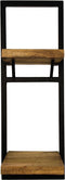 HSM Collection Wandplank Levels - 25x70 cm - mangohout/ijzer