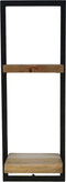 HSM Collection Wandplank Levels - 25x70 cm - mangohout/ijzer