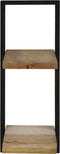 HSM Collection Wandplank Levels - 25x70 cm - mangohout/ijzer