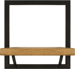 HSM Collection Wandplank Levels - 32x32 cm - mangohout/ijzer