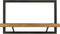 HSM Collection Wandplank Levels - 51x32 cm - mangohout/ijzer