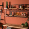 HSM Collection Wandplank Levels - 51x32 cm - mangohout/ijzer