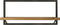HSM Collection Wandplank Levels - 70x32 cm - mangohout/ijzer