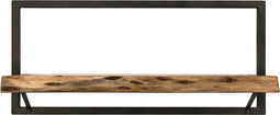 HSM Collection-Wandplank Levels Live Edge -70x22x32-Naturel/Zwart-Acacia/Metaal