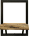 HSM Collection-Wandplank Levels Live Edge -25x22x32-Naturel/Zwart-Acacia/Metaal