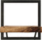 HSM Collection-Wandplank Levels Live Edge -32x22x32-Naturel/Zwart-Acacia/Metaal