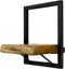 HSM Collection-Wandplank Levels Live Edge -25x22x32-Naturel/Zwart-Acacia/Metaal