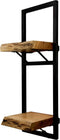 HSM Collection-Wandplank Levels Live Edge -25x22x70-Naturel/Zwart-Acacia/Metaal