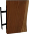 HSM Collection-Wandplank Live Edge -30x20x4-Naturel/Zwart-Acacia/Metaal